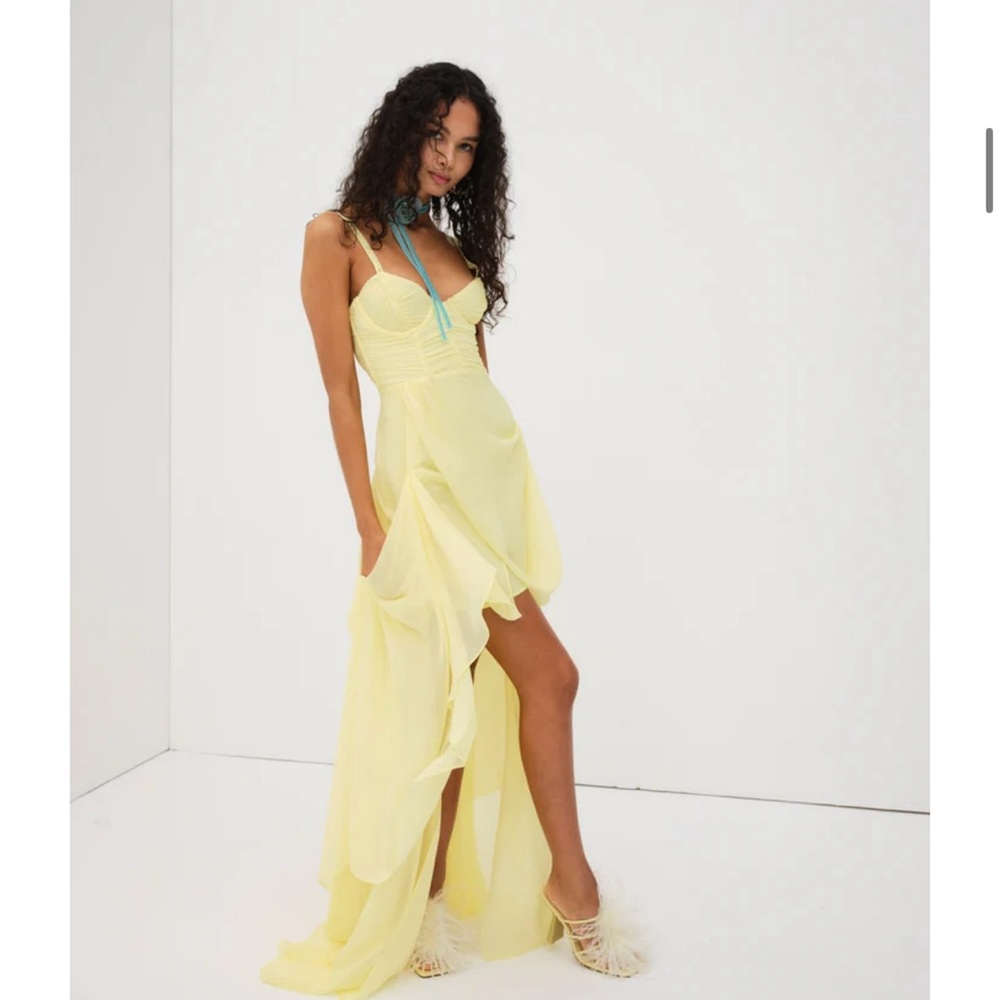 NWT - For Love and Lemons - June Maxi Dress - Yellow
